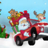 santa gift truck