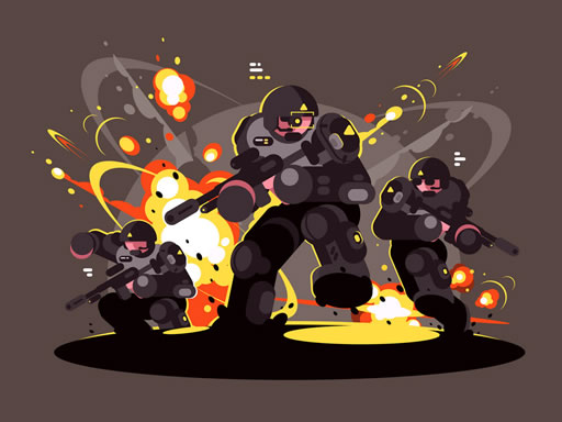 Rompecabezas de escuadrones de lucha